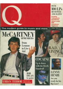 Q Magazine, Issue One, October 1986
